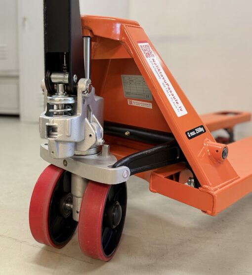 Standarta palešu ratiņi, 2500 kg, poliuretāna riteņi