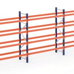 Lietoti palešu plaukti Mecalux, H6500x1100x8500 mm, 3 sekcijas