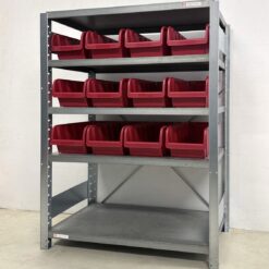 Plaukts ar 12 kastītēm, H1250x400x900 mm