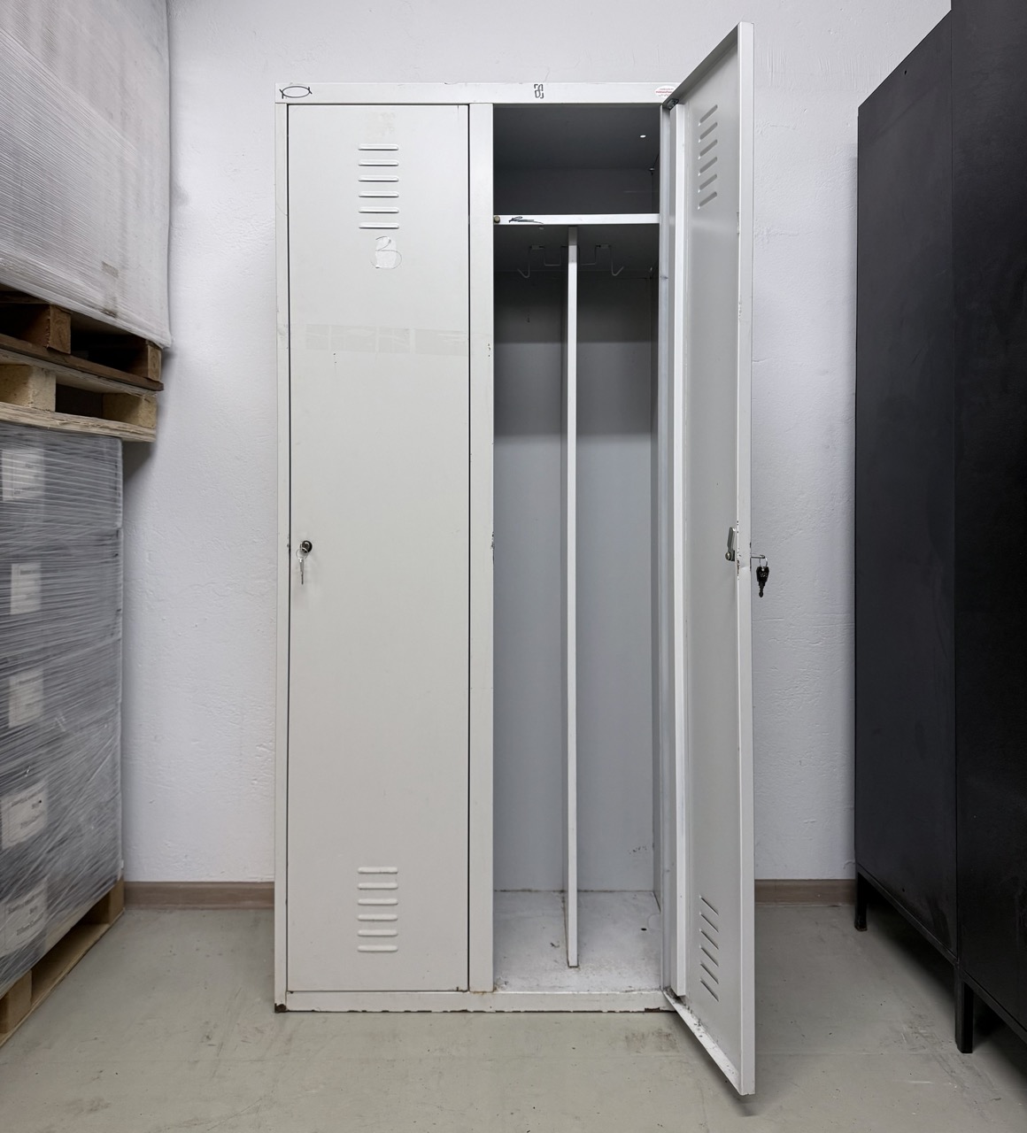 Lietots garderobes skapis, 2x400 mm, LIEX214049