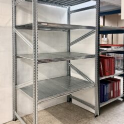 Metāla noliktavu plaukts, lietots, H1972x600x1200 mm