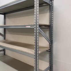 Metāla noliktavu plaukts ar skaidu plātnes ieklājumu 75271
